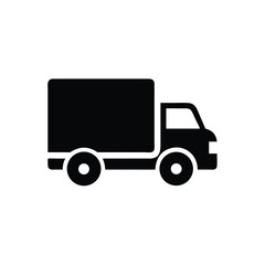 Fototapeta premium Silhouette Delivery Truck