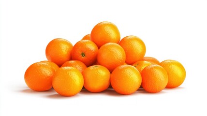 Vibrant orange pile on solid white background. Neural network AI generated
