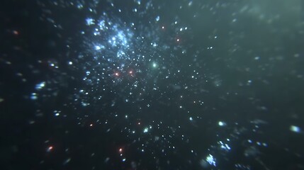 Abstract Space Nebula with Cosmic Dust, and Galaxy Background.