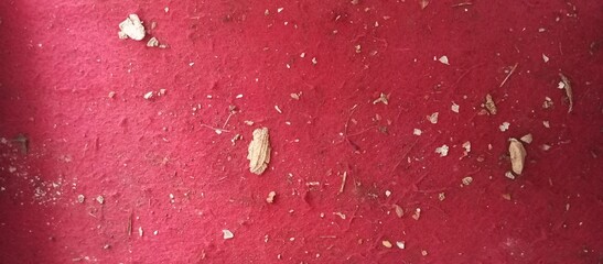 Dirty Red Fabric Texture with Debris Scattered