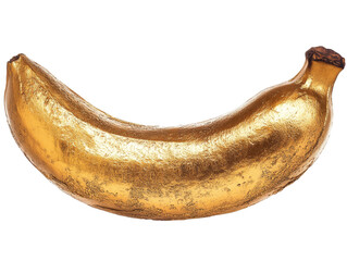 Isolated Golden Metallic Banana