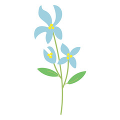 blue flower. cute blue flower 