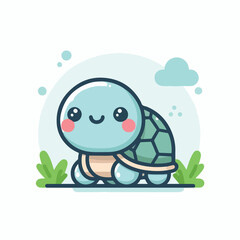 cute turtle image vector