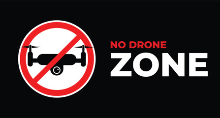 No Drone Zone Sign - Prohibiting Unmanned Aircraft