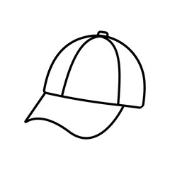Line baseball cap icon. Stamp icon. Vector illustration.
