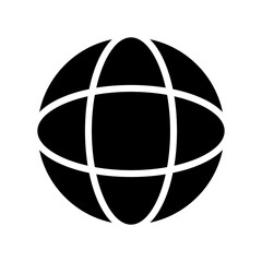 Fototapeta premium Globe black Icon vector illustration, Open web symbol icon, www symbol, Web icon, website, home icon set, earth clip art, globe symbol isolated on white background