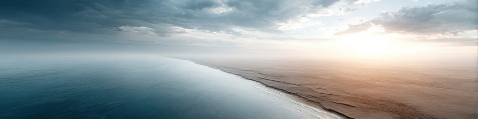 Obraz premium Parting of the Red Sea panoramic view showcasing dramatic beauty and natural power in a wide landscape