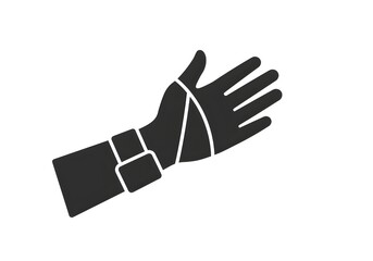 Obraz premium Hand with Wrist Support Brace – Medical & Sports Injury Icon