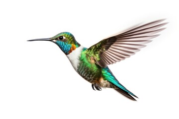Fototapeta premium Hummingbird animal white background wildlife.