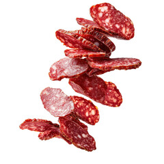 Isolated Flying Slices of Salami