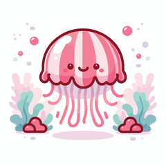 Fototapeta premium cute jellyfish vector image