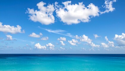 Fototapeta premium Blue Ocean Sky Cloudscape.
