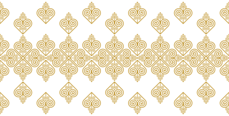 Seamless golden Hmong pattern