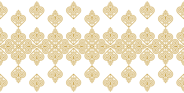 Seamless golden Hmong pattern