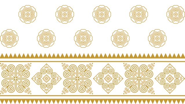 Seamless golden Hmong pattern - Powered by Adobe