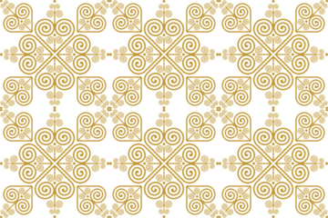 Seamless golden Hmong pattern