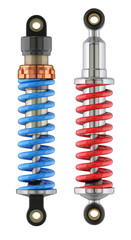 Pair of shock absorbers isolated on white background - 3D illustration