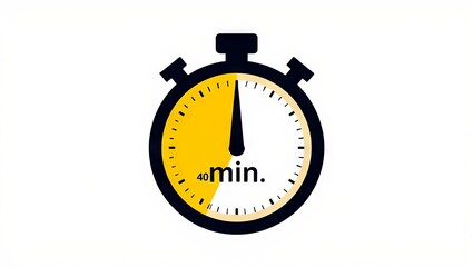 Time Management Stopwatch Icon Design, Simple Minimalist Timer Illustration, stopwatch, timer, time, management, icon, task, organization, visual, schedule, measure, aesthetic, efficiency, minimalist,