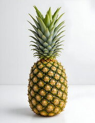 Fototapeta premium Tropical pineapple with shine white