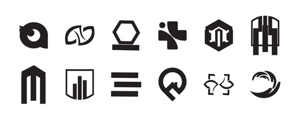 Abstract Design Elements, Abstract company logos collection Royalty vector Illustration