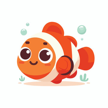 cute nemo fish vector image