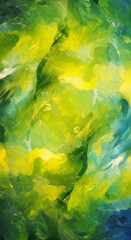 Green and Yellow Abstract Art Texture Design