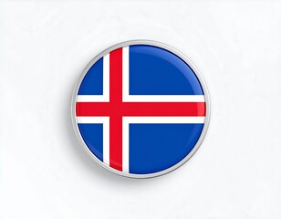 Obraz premium Circular Icelandic flag
