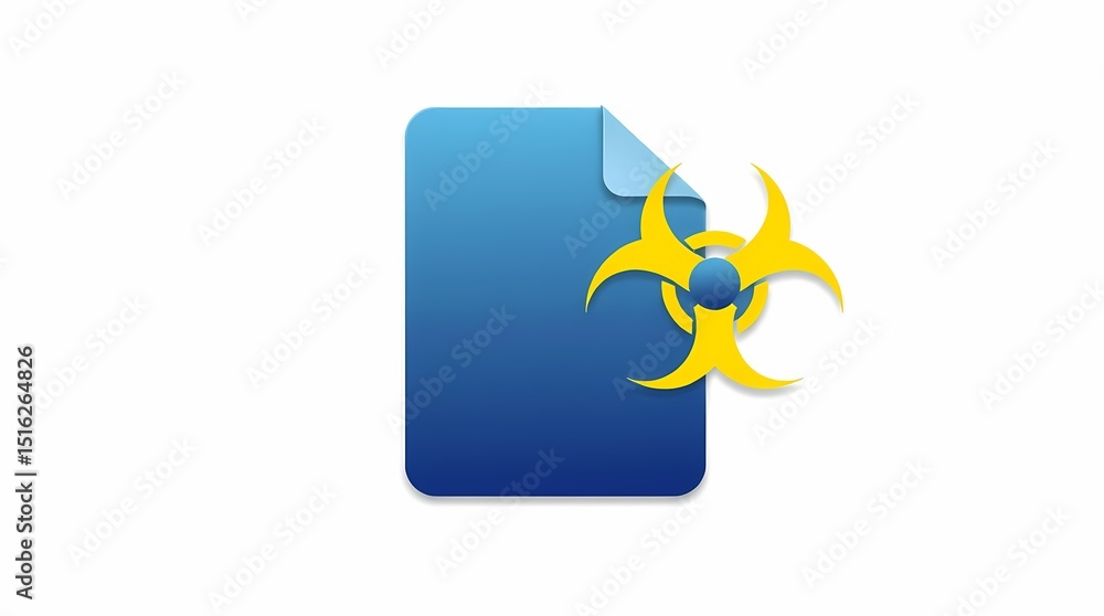 Poster corrupted file icon a visual representation of data loss and file repair