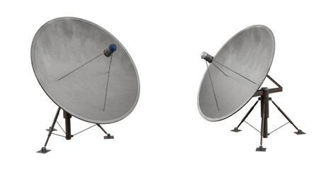 satellite dish on white background