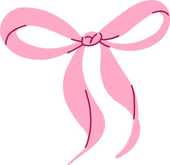 Graceful Oval Loop Bow With Curved Ends