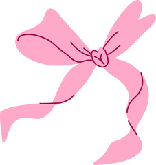 Soft Flowing Curved Ribbon Bow