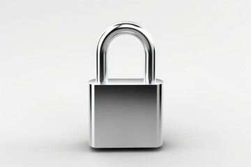 Fototapeta premium Key padlock white background protection security.