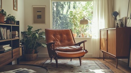 Vintage charm meets modern comfort: An inviting interior filled with warmth and light