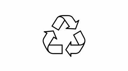 Obraz premium Recycle Symbol Vector Illustration of Recycling Arrows