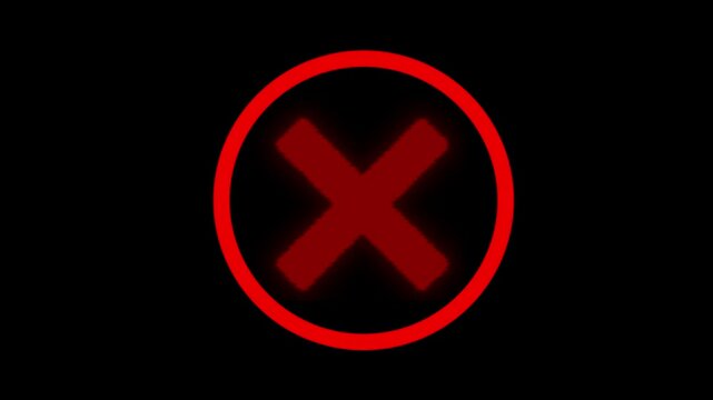 cross transparent background. Circle shape no wrong button on green , white and black background.
