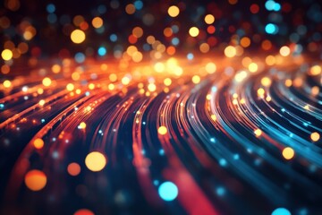 Colorful light trails create a vibrant abstract pattern during nighttime exploration
