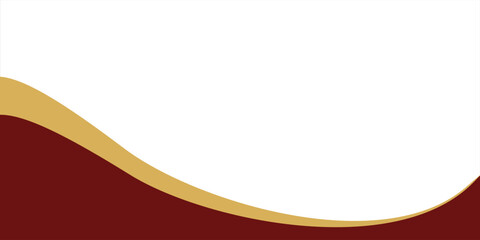 Gold Banner Header Wave Red and Gold