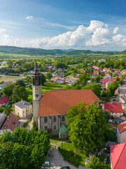 The city of Lubawka in Poland in the Lower Silesian Voivodeship