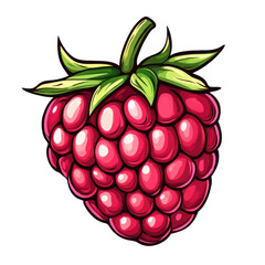 Isolated Cartoon Raspberry