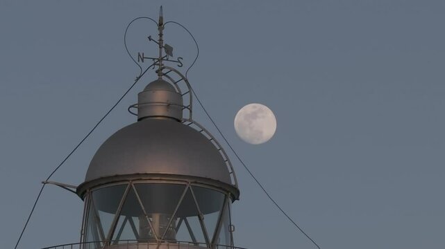 Faro de Favaritx al atardecer en Menorca, Islas Baleares