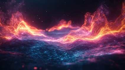 Naklejka premium Abstract fiery landscape (1)