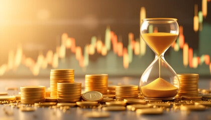 High-Tech Financial Planning with Candlestick Charts and Gold Assets