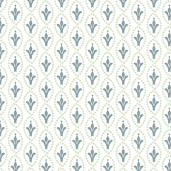 seamless pattern with blue flowers