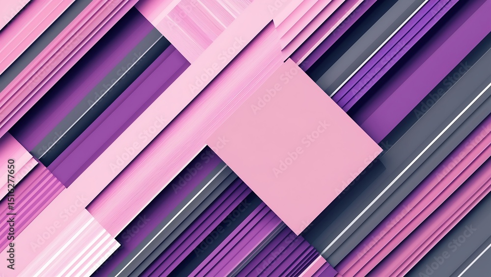 Canvas Prints abstract geometric layered background with pink purple and gray color scheme