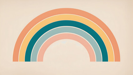 Fototapeta premium Minimalist Rainbow Illustration