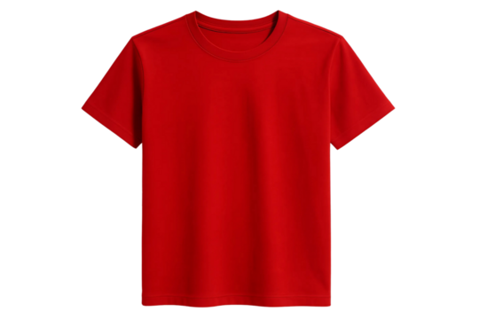 Red t shirt mockup isolated on transparent background