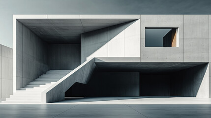 Abstract architectural lines and geometric shapes in a modern monochrome design, showcasing minimalist elegance and precision.