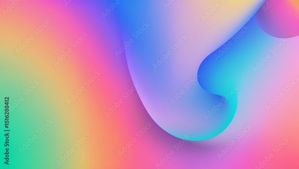 Canvas Prints colorful abstract background of blended gradient vibrant flowing fluid shapes