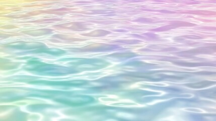Obraz premium Soft pastel rainbow gradient blending seamlessly in horizontal waves, creating a dreamy colorful backdrop