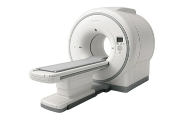 Modern mri scanner machine isolated on transparent background